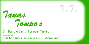 tamas tompos business card