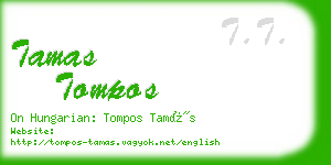 tamas tompos business card